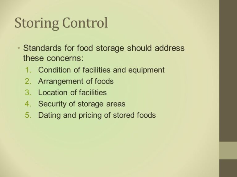 Storing Control